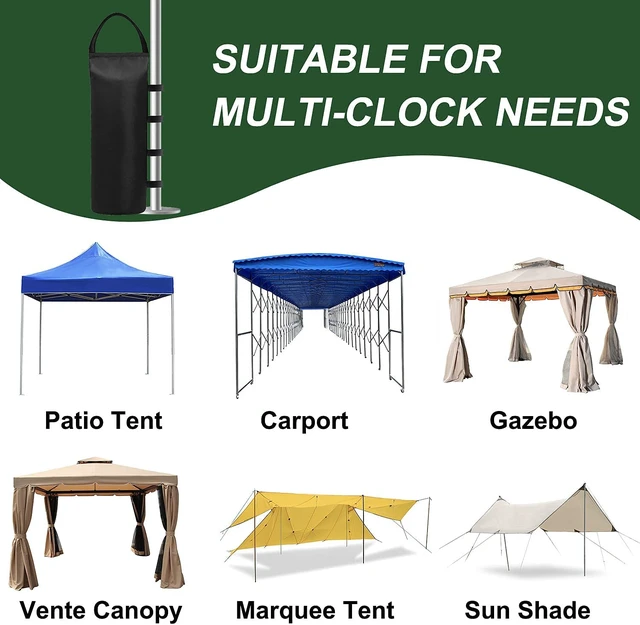 Alt view image 3 of 7 - IALNAI 125 LBS No Sand Canopy Weights Sand Bags for Outdoor Tent Sunshade Fixed Windproof Pop Up Tent 4-Pack