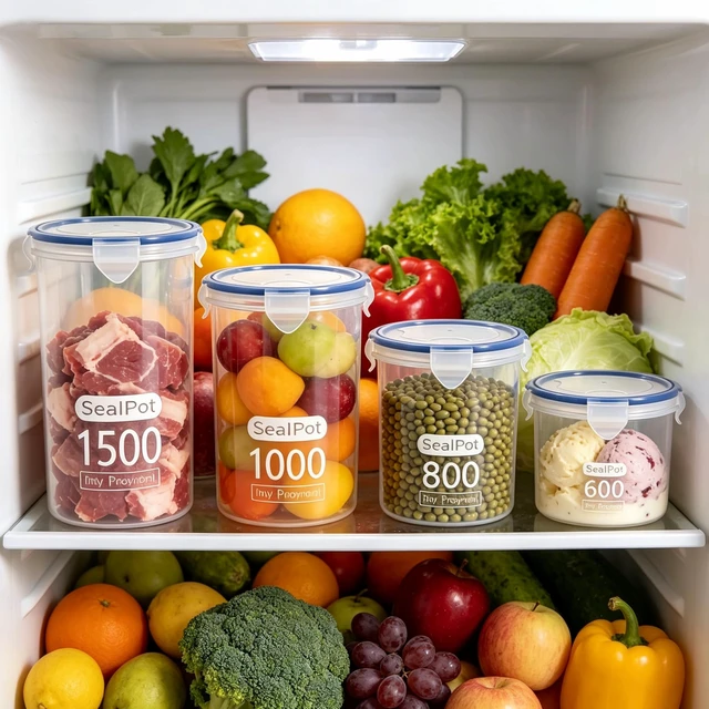 Alt view image 4 of 7 - 4 Pack Food Storage Containers With Airtight Lids, Microwave Dishwasher Freezer Safe, BPA-Free For Fruits Salads Grains Leftovers