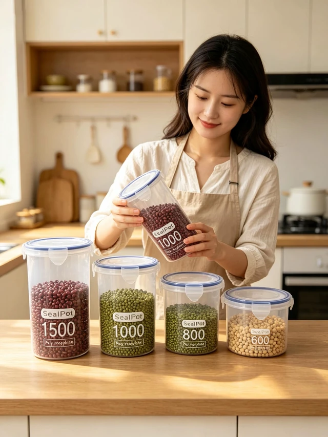 Alt view image 5 of 7 - 4 Pack Food Storage Containers With Airtight Lids, Microwave Dishwasher Freezer Safe, BPA-Free For Fruits Salads Grains Leftovers