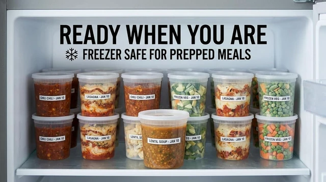Alt view image 5 of 7 - Mr Miracle Deli Containers with Lids 12Pack 32oz Clear Airtight Reusable Plastic Multi-Purpose Containers, Microwave Freezer and Dishwasher Safe