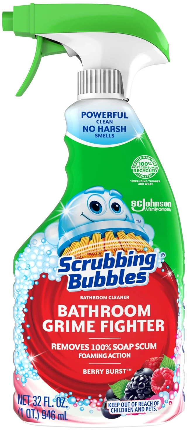 Main image of Scrubbing Bubbles Bathroom & Shower Cleaner Spray, Foaming Action, Berry Burst, 32oz