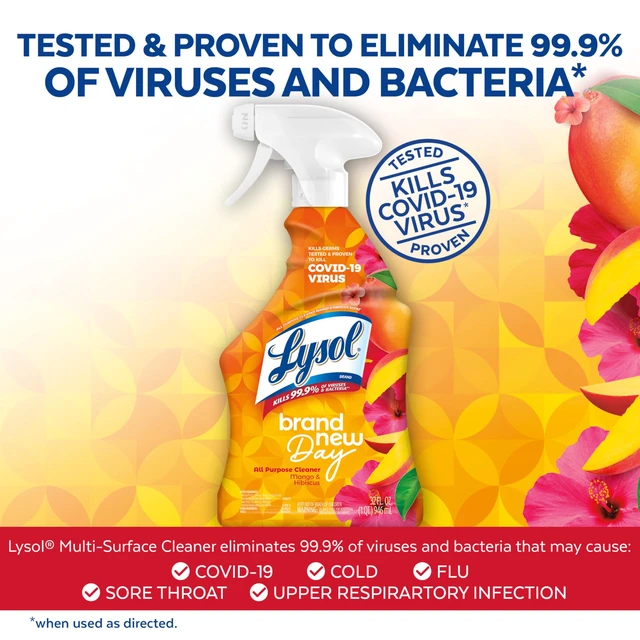 Alt view image 2 of 6 - Lysol Foaming Bathroom Cleaner and Disinfectant Spray, Mango Scent, 32 oz