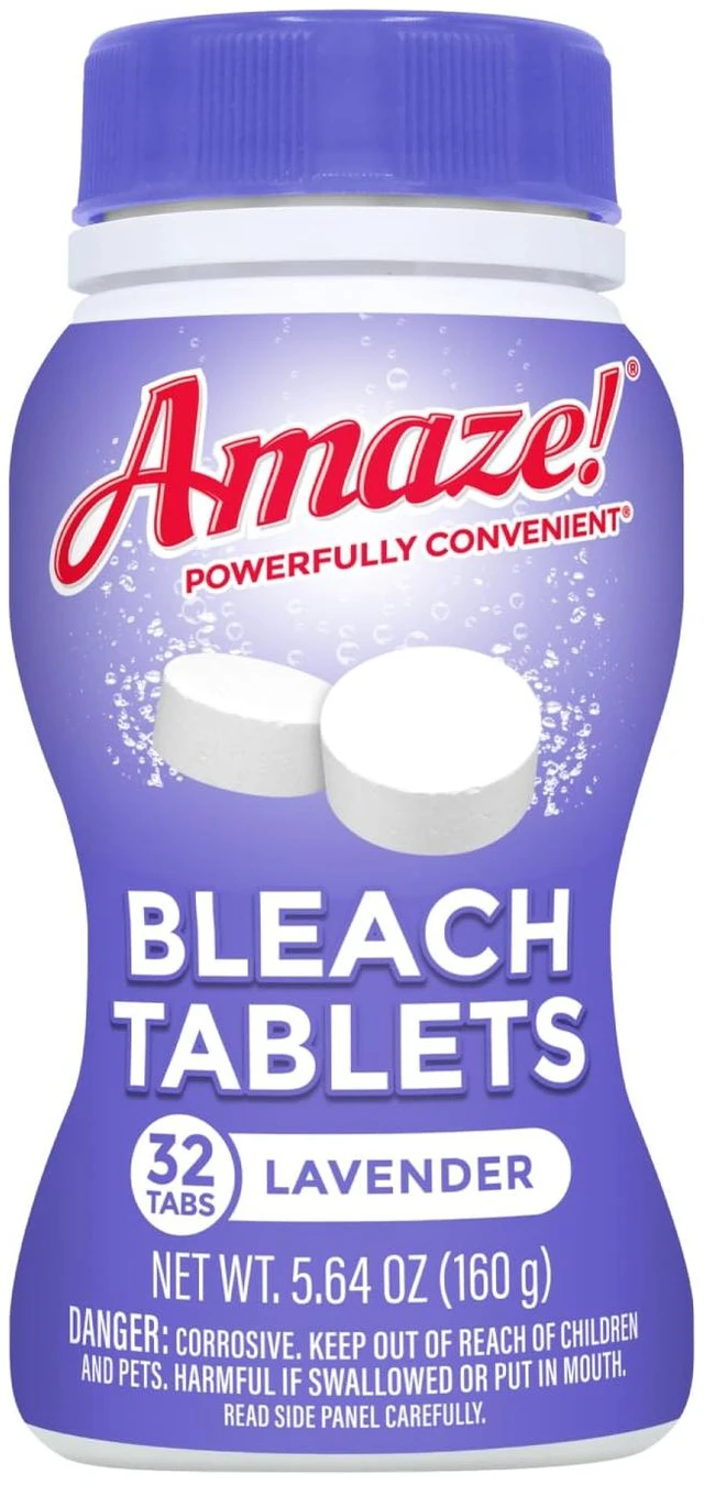 Main image of Amaze Ultra Concentrated Bleach Tablets Lavender Scent 32 Count