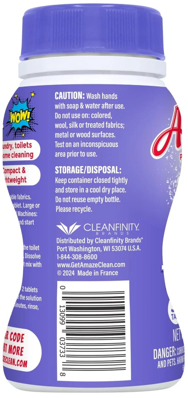 Alt view image 4 of 6 - Amaze Ultra Concentrated Bleach Tablets Lavender Scent 32 Count