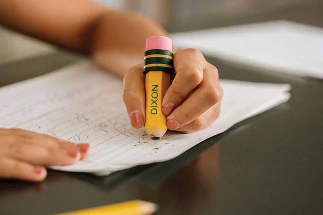 Alt view image 4 of 7 - Ticonderoga Pencil Shaped Erasers, Yellow, 3 Count