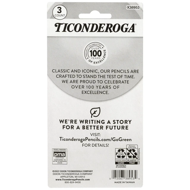 Alt view image 5 of 7 - Ticonderoga Pencil Shaped Erasers, Yellow, 3 Count