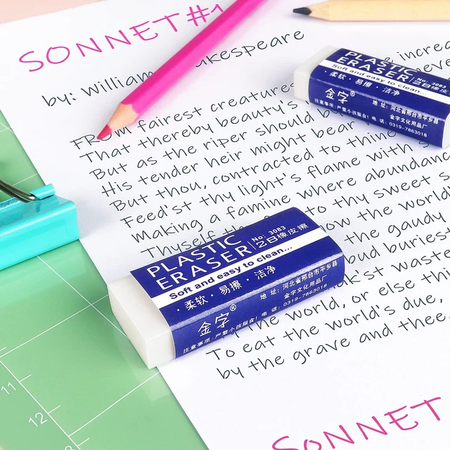 Alt view image 5 of 6 - Tamaki Erasers Large White 6 Pack