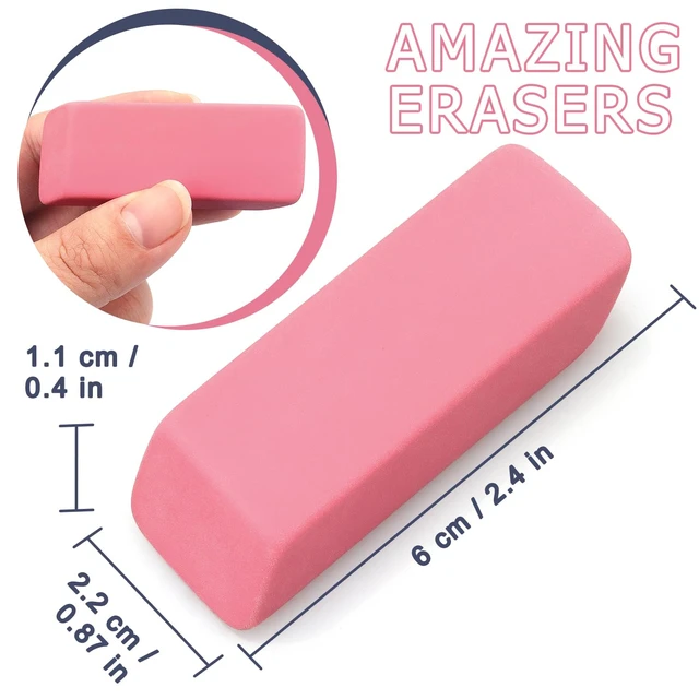 Alt view image 3 of 6 - Tamaki Large Erasers, Pink, 6-Pack