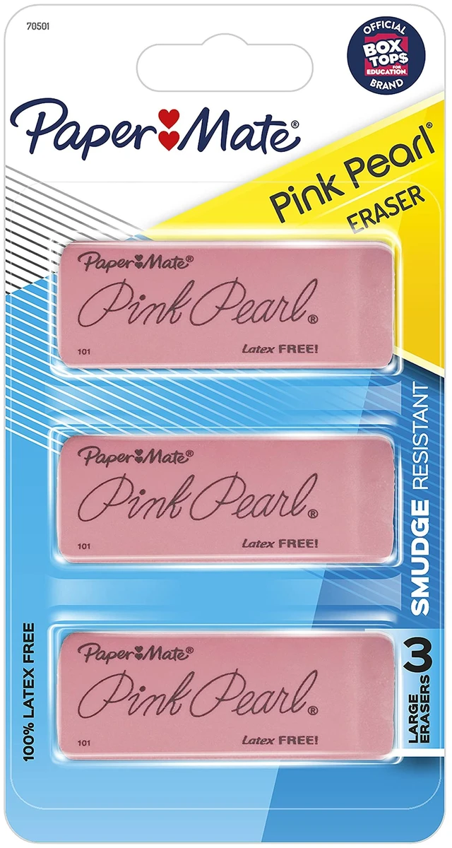 Main image of Paper Mate Pink Pearl Erasers Large 3 Count