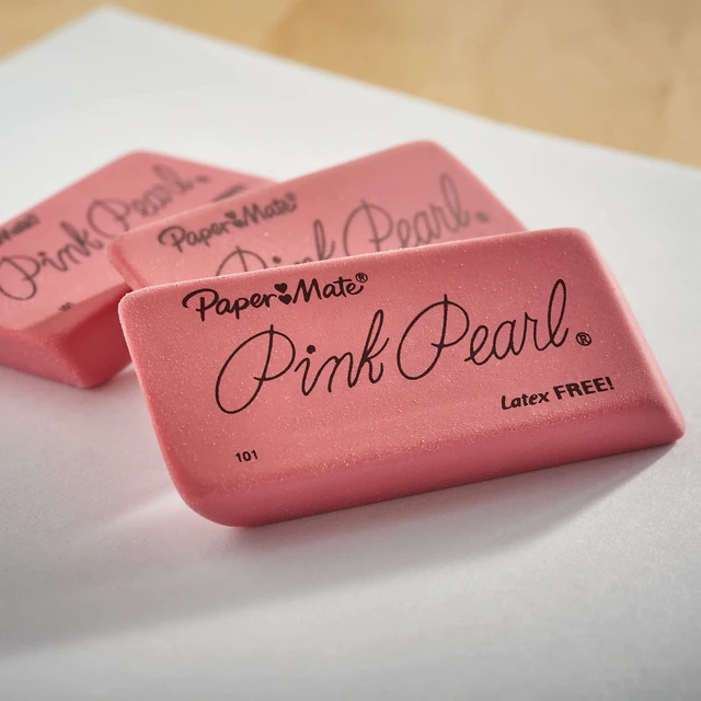 Alt view image 6 of 7 - Paper Mate Pink Pearl Erasers Large 3 Count