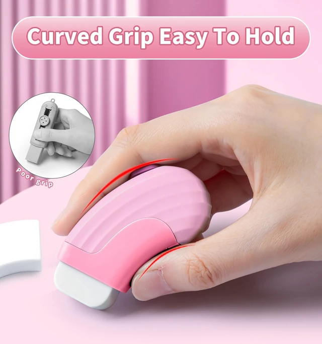 Alt view image 6 of 6 - 4+1 Pack Sliding Retractable Rubber Erasers, Pink