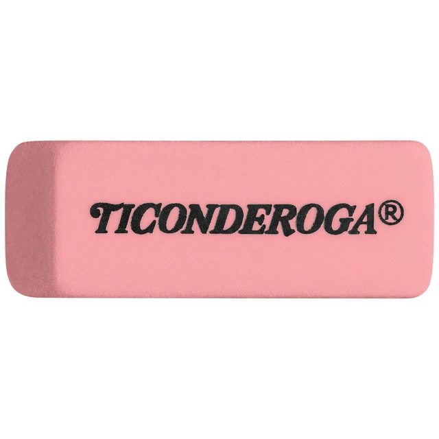 Alt view image 7 of 7 - Ticonderoga Wedge Erasers, Pink, 3 Count