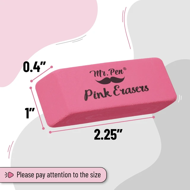 Alt view image 5 of 7 - Mr. Pen Pink Pencil Eraser, 12 Pack