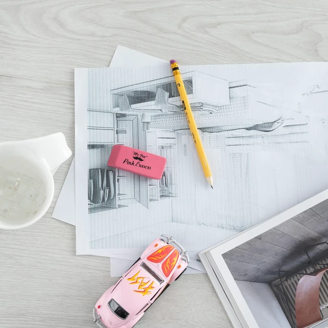 Alt view image 3 of 7 - Mr. Pen Pink Pencil Eraser, 12 Pack