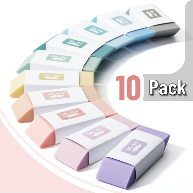 Alt view image 7 of 7 - Mr. Pen Pencil Erasers 10 Pack, Morandi Colors