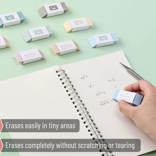 Alt view image 2 of 7 - Mr. Pen Pencil Erasers 10 Pack, Morandi Colors