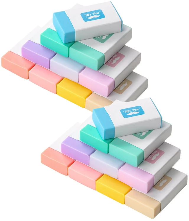 Main image of Mr. Pen 20 Pack Large Block Erasers, No Smudge