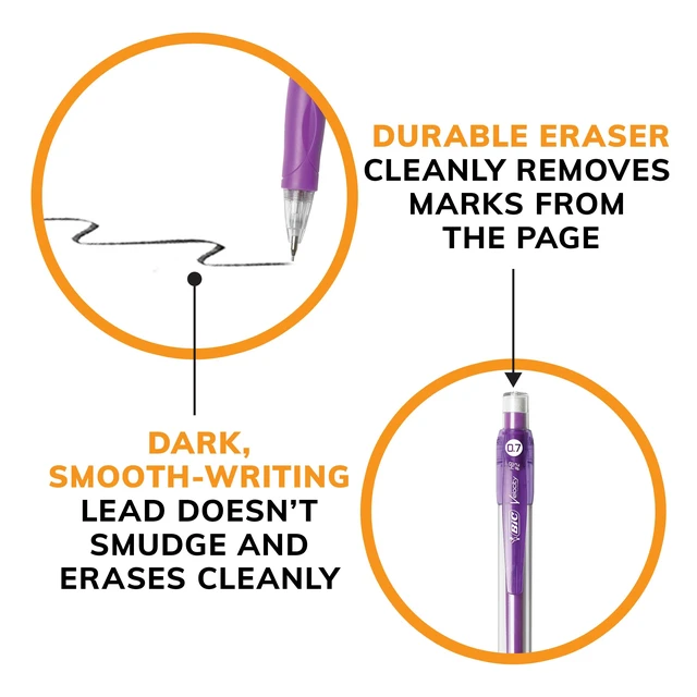 Alt view image 5 of 6 - BIC Velocity Mechanical Pencils Medium Point (0.7mm) Colorful Barrel 4-Count Pack