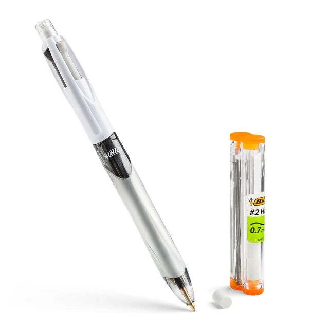 Alt view image 4 of 5 - BIC 4-Color 3+1 Retractable Ballpoint Pen & 0.7mm Pencil, 1 Count