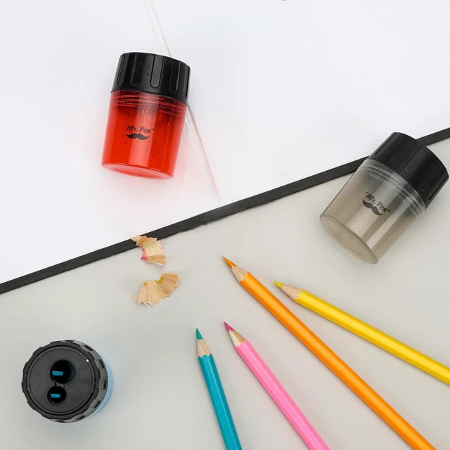 Alt view image 2 of 6 - Mr. Pen Manual Pencil Sharpeners, Dual Hole, 6 Pack