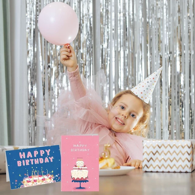 Alt view image 5 of 6 - 12 Pcs 4x6 Inch Colored Happy Birthday Cards with Envelopes and Stickers