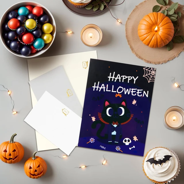 Alt view image 6 of 6 - Pop Up Greeting Card - Halloween Funny Animals Themed