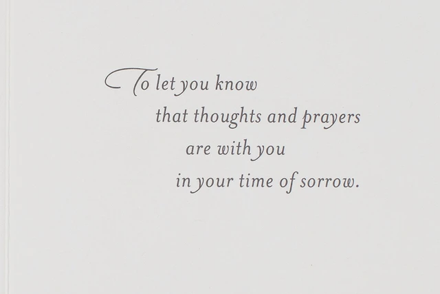 Alt view image 2 of 6 - Hallmark Sympathy Greeting Card (Thoughts and Prayers Are With You)