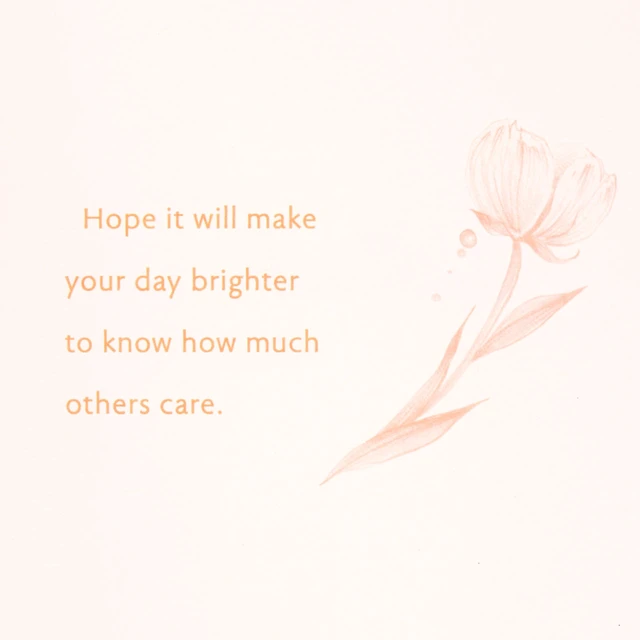 Alt view image 3 of 3 - Hallmark Thinking of You Card Brighten Your Day Flower Pattern