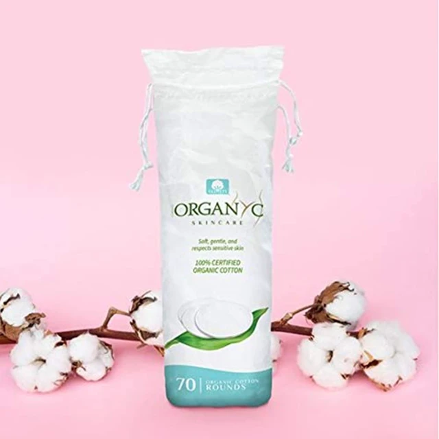 Alt view image 3 of 6 - Organyc 100% Organic Cotton Rounds (70 Count) - Biodegradable, Chemical Free, for Sensitive Skin