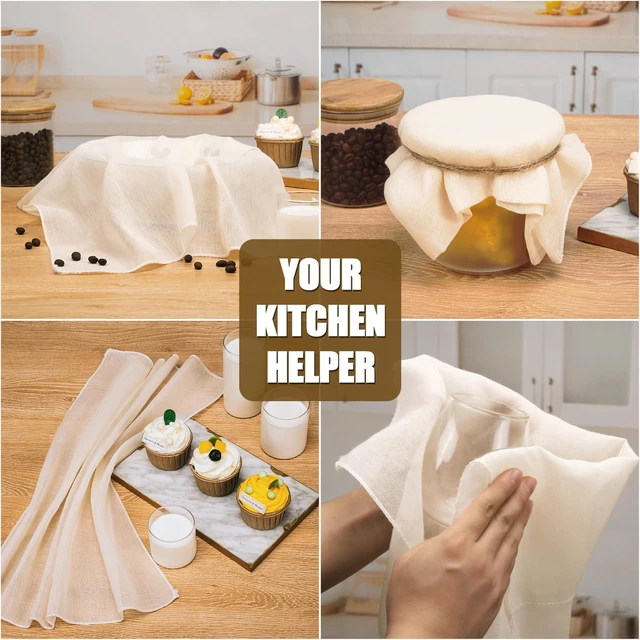 Alt view image 5 of 7 - Amrules 6 Pcs Cheese Cloths, 20x20 Inches, Grade 100, Unbleached Cotton