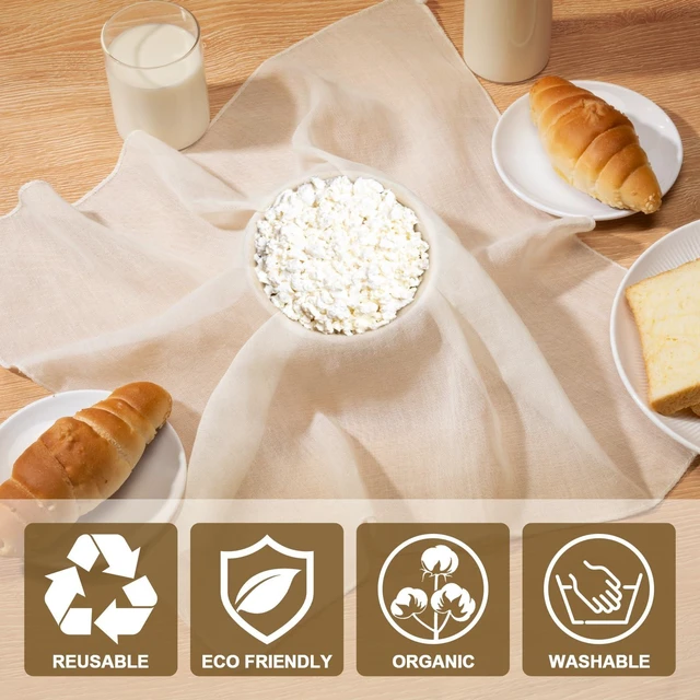 Alt view image 6 of 7 - Amrules 6 Pcs Cheese Cloths, 20x20 Inches, Grade 100, Unbleached Cotton