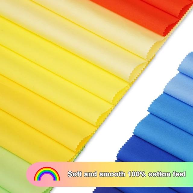 Alt view image 6 of 6 - 42pcs 2.5" Pre-Cut Rainbow Solid Cotton Fabric Squares Mini Charm Pack