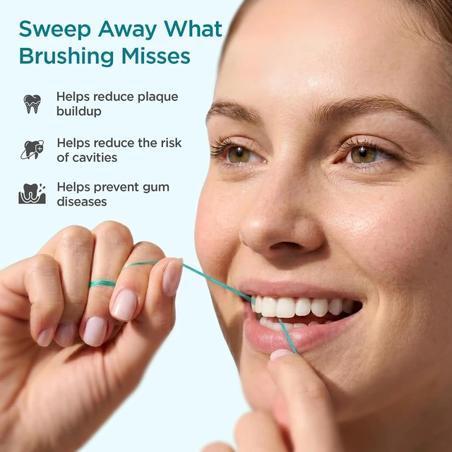 Alt view image 2 of 7 - GuruNanda Expanding Dental Floss Peppermint Flavor, 55 Yards, 1 Ct