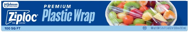 Main image of Ziploc Wrap, 100SqFt Roll, Food Storage, Protects Food, Easy Dispense from Makers of Saran Wrap
