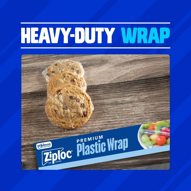 Alt view image 6 of 6 - Ziploc Wrap, 100SqFt Roll, Food Storage, Protects Food, Easy Dispense from Makers of Saran Wrap