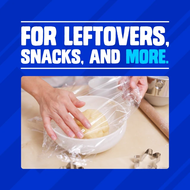 Alt view image 3 of 6 - Ziploc Wrap, 100SqFt Roll, Food Storage, Protects Food, Easy Dispense from Makers of Saran Wrap