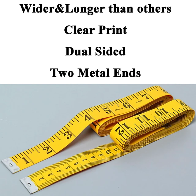 Alt view image 5 of 7 - 2pcs Soft Tape Measure Double Scale 60-inch Flexible with Centimeter Scale on Reverse Side for Sewing Tailor Craft