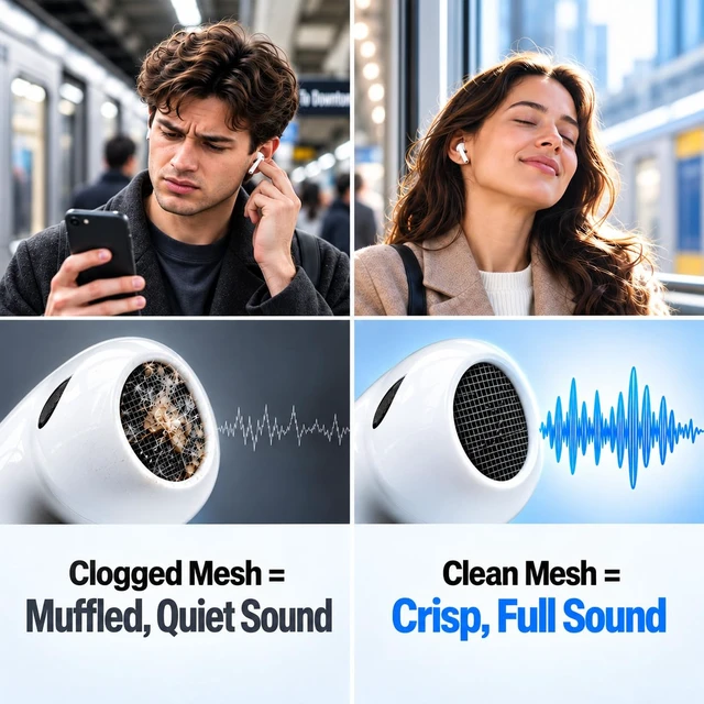 Alt view image 3 of 6 - Inesore AirPod Cleaning Kit for Phone Earbuds Electronics White
