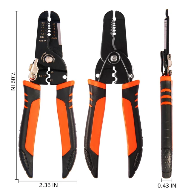 Alt view image 2 of 7 - 3rd Generation 5-in-1 Wire Stripper Crimping Tool, 10-20 AWG, Multi-Function Hand Tool