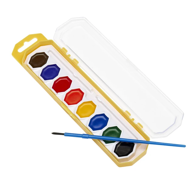 Alt view image 2 of 4 - Cra-Z-art 10651 Washable Watercolors, 8 Colors, with Brush, 1 Tray