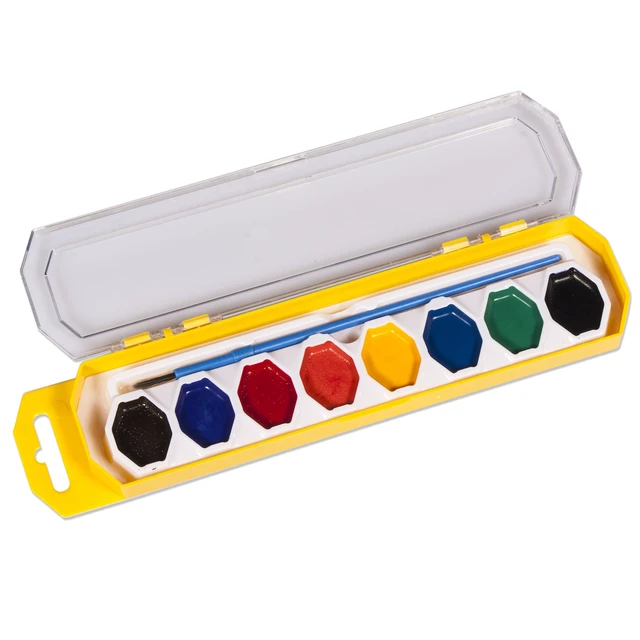 Alt view image 4 of 4 - Cra-Z-art 10651 Washable Watercolors, 8 Colors, with Brush, 1 Tray