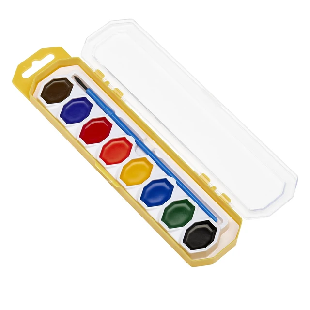 Alt view image 3 of 4 - Cra-Z-art 10651 Washable Watercolors, 8 Colors, with Brush, 1 Tray