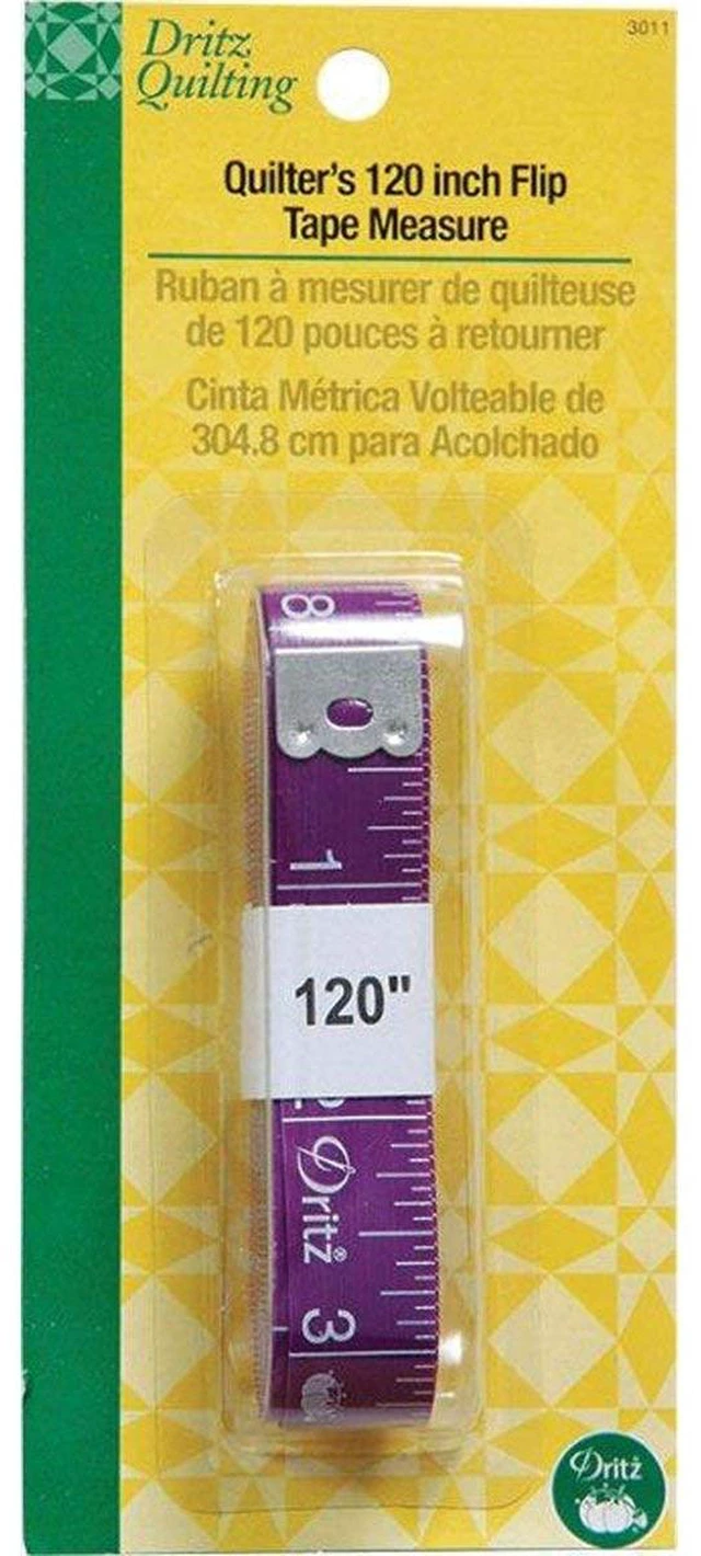 Main image of Dritz 3011 Quilter's Flip Tape Measure, 120-Inch, Purple, 5/8"x120"
