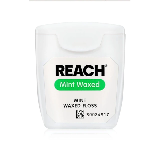Alt view image 2 of 5 - Reach Waxed Dental Floss, Mint, PFAS Free, Shred Resistant, Deep Cleaning, Slides Smoothly, for Adults & Kids, 55 yd (Pack of 3)