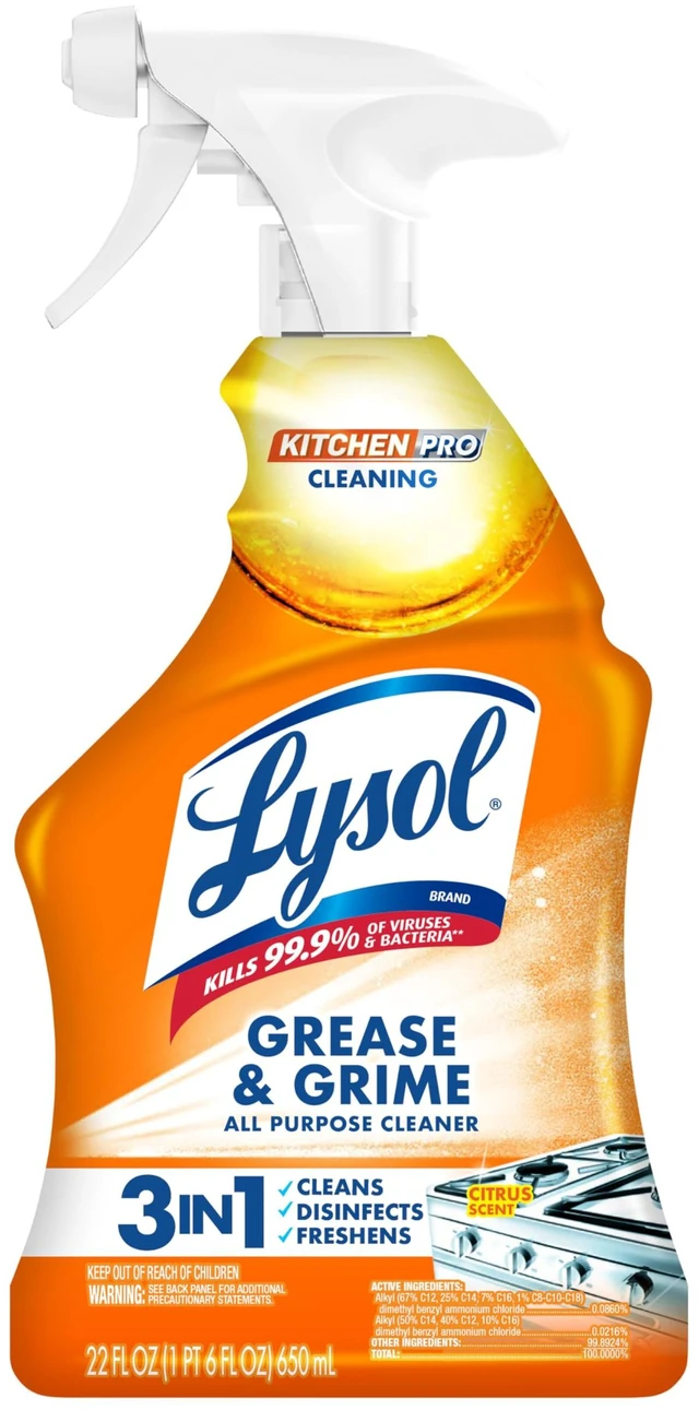Main image of Lysol All Purpose Kitchen Cleaner Spray, 22oz, Citrus, for Grease & Grime