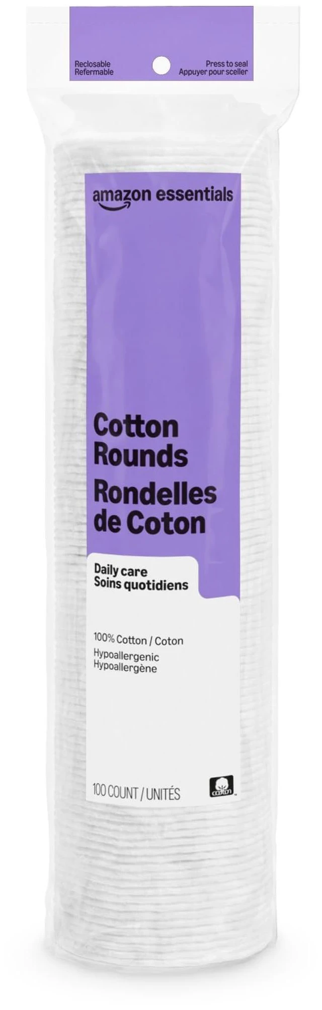 Main image of Essentials 100% Cotton Rounds, 100 Count