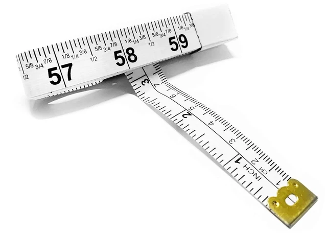 Main image of TR-16-frac 60Inch Double Sided Fractional Inches and Millimeter/Centimeter Tape Measure White