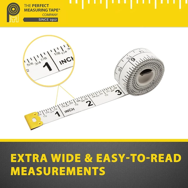 Alt view image 5 of 6 - TR-16-frac 60Inch Double Sided Fractional Inches and Millimeter/Centimeter Tape Measure White