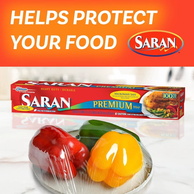 Alt view image 6 of 7 - Saran Premium Plastic Wrap, 100SqFt, Food Storage, Easy Dispense