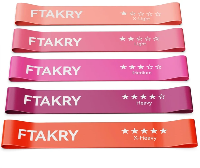 Main image of Resistance Bands with 5 Resistance Levels, Natural Latex for Home Fitness, Strength Training and Flexibility Exercises